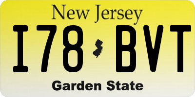 NJ license plate I78BVT