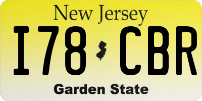 NJ license plate I78CBR