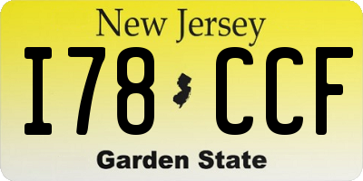NJ license plate I78CCF