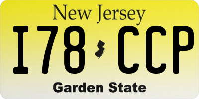 NJ license plate I78CCP