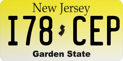 NJ license plate I78CEP