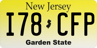 NJ license plate I78CFP