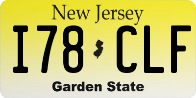 NJ license plate I78CLF