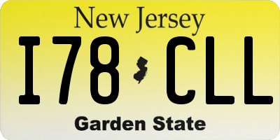 NJ license plate I78CLL