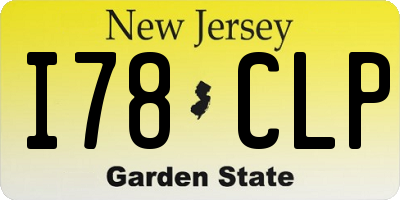 NJ license plate I78CLP