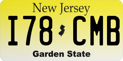 NJ license plate I78CMB