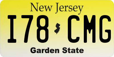 NJ license plate I78CMG