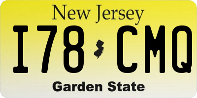 NJ license plate I78CMQ