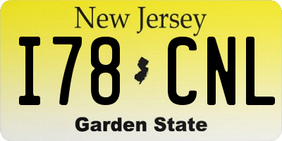 NJ license plate I78CNL