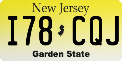 NJ license plate I78CQJ