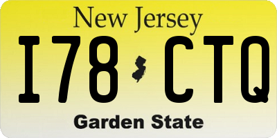 NJ license plate I78CTQ