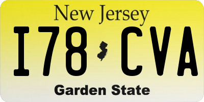 NJ license plate I78CVA