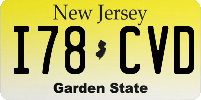 NJ license plate I78CVD