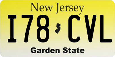 NJ license plate I78CVL