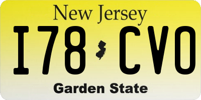 NJ license plate I78CVO