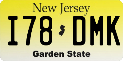 NJ license plate I78DMK