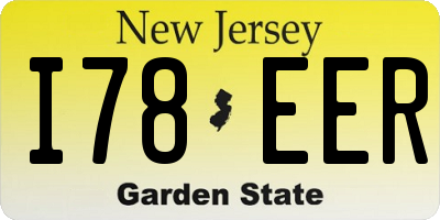 NJ license plate I78EER