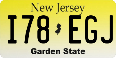 NJ license plate I78EGJ