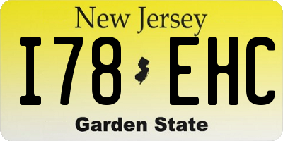 NJ license plate I78EHC