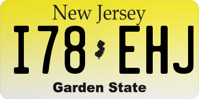 NJ license plate I78EHJ