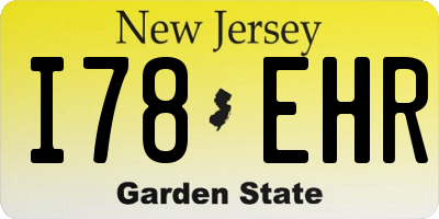 NJ license plate I78EHR