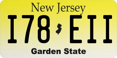 NJ license plate I78EII