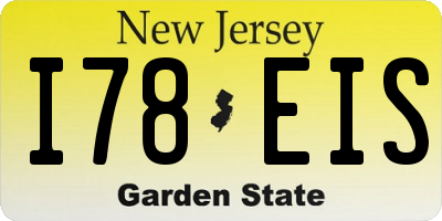 NJ license plate I78EIS