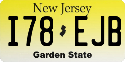 NJ license plate I78EJB