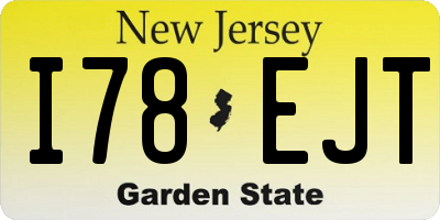 NJ license plate I78EJT