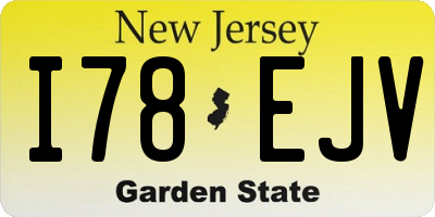 NJ license plate I78EJV