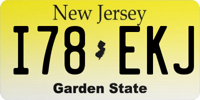 NJ license plate I78EKJ