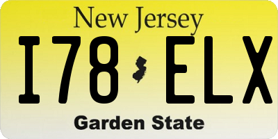 NJ license plate I78ELX