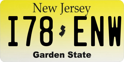 NJ license plate I78ENW