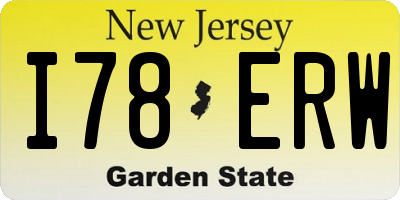NJ license plate I78ERW