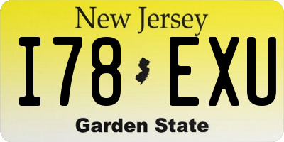 NJ license plate I78EXU