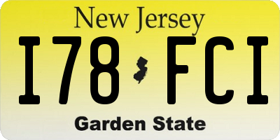 NJ license plate I78FCI