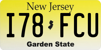 NJ license plate I78FCU