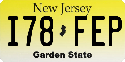 NJ license plate I78FEP