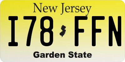 NJ license plate I78FFN