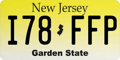 NJ license plate I78FFP