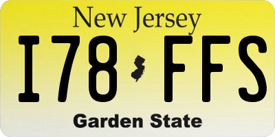 NJ license plate I78FFS