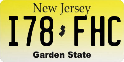 NJ license plate I78FHC
