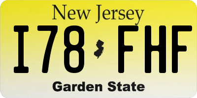 NJ license plate I78FHF
