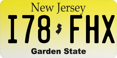 NJ license plate I78FHX
