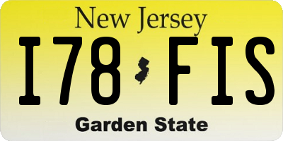 NJ license plate I78FIS