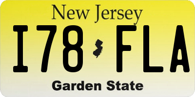 NJ license plate I78FLA