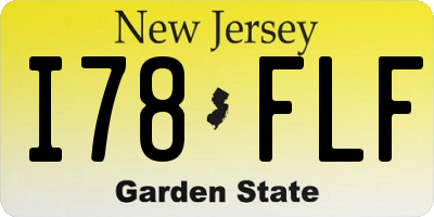NJ license plate I78FLF