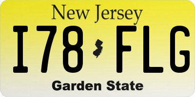 NJ license plate I78FLG