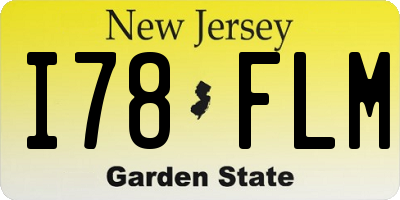 NJ license plate I78FLM