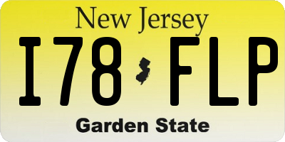 NJ license plate I78FLP